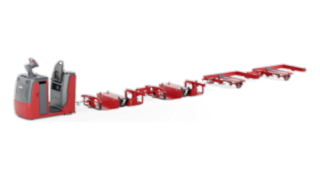 I trenini di movimentazione LT06 – LT10 M/LT10 W di Linde sono ideali per il trasporto dei carichi nei capannoni. Linde LT06 – LT10 M/LT10 W