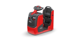 Il trattore elettrico P20 di Linde presenta una struttura particolarmente stretta ed è pertanto perfettamente adatto per processi di trasporto in corsie strette.