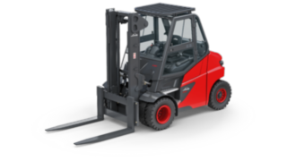 Un carrello elevatore elettrico della serie E60 - E80 a marchio Linde Un carrello elevatore elettrico della serie E60 - E80 a marchio Linde