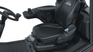 I carrelli elevatori H20 - H25 di Linde offrono un comfort di seduta ideale.