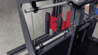 Visione chiara del carico attraverso il vetro frontale nella cabina