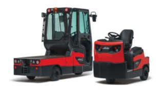 Trattori con sedile del conducente P60 - 80 e carrello a piattaforma W08 di Linde Material Handling