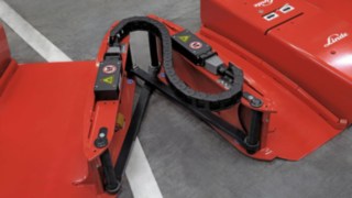 Meccanismo del timone a forbice del trenino di movimentazione LT10 WX di Linde Material Handling