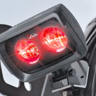 Linde BlueSpot nella versione con luce rossa.