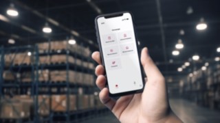 Vista su smartphone del Linde Warehouse Manager