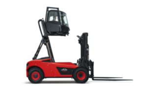 Carrello elevatore per carichi pesanti H160 di Linde con cabina sollevabile 