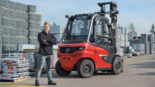 Waldemar Pepke, operatore di carrello elevatore presso Layher