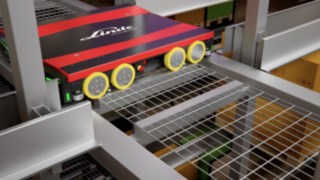 Una navetta su una corsia di carico