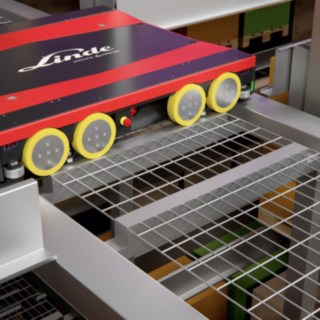 Navetta del sistema di scaffalature per pallet con navetta S-MATIC cube di Linde Material Handling