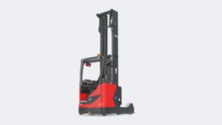 Il carrello elevatore retrattile R20 di Linde Material Handling con il nuovo montante retrattile.