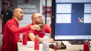 Linde connect:zi al World of Material Handling 2022.